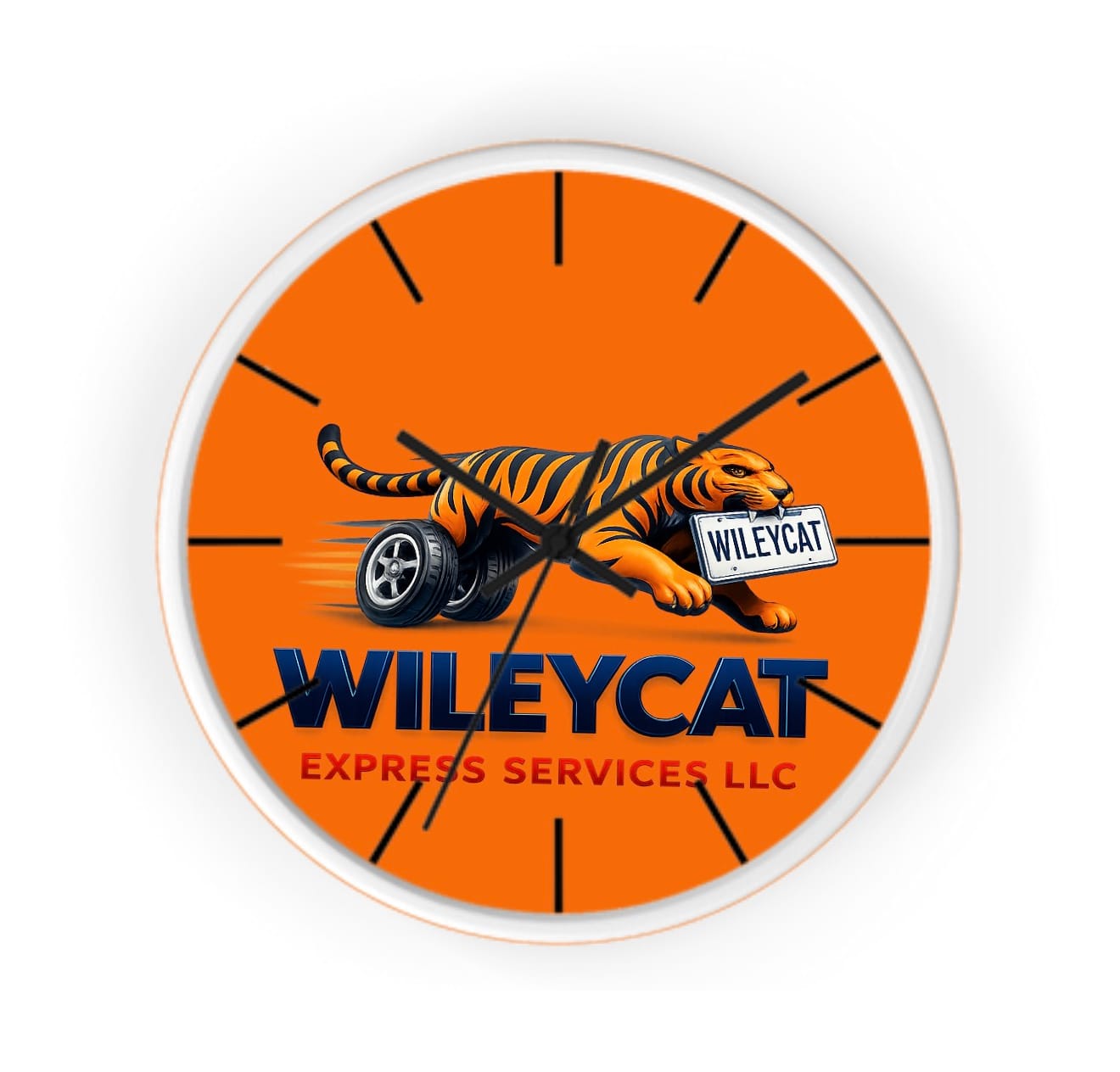 WileyCat Express Services brand logo clock